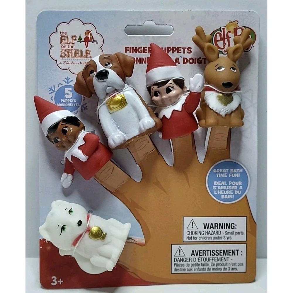 The ELF on the SHELF Bath Finger‎ 5 Puppets ELVES & Friends Toy Bath time FUN!
